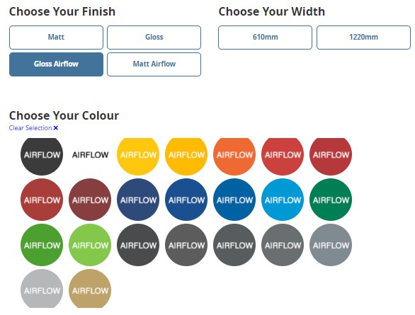 choose your airflow colour