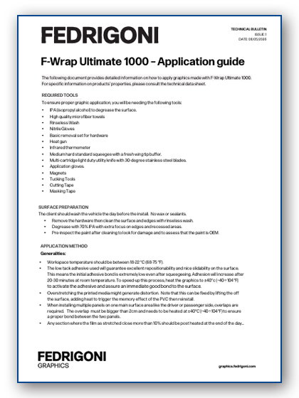 f-wrap application guide