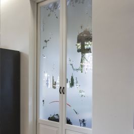 ETCHED Fx 13.75x49 Inch Premium Glass Etch Vinyl Window Film – Frosted Neuvo Block Design For Privacy & Style