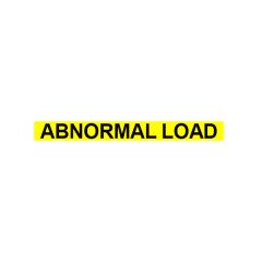 Abnormal Load Text 70mm in black vinyl