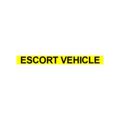 Escort Vehicle Text 70mm in black vinyl