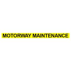 Motorway Maintenance Text 70mm in black vinyl