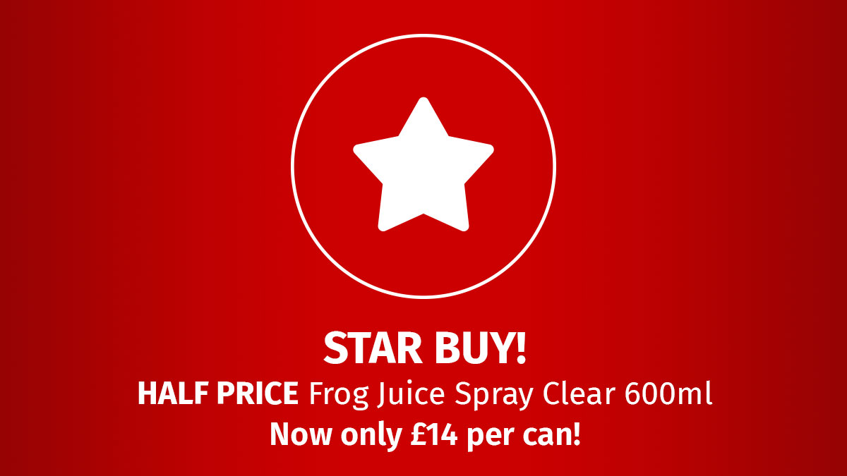 Save 50% on Frog Juice lamination fluid!