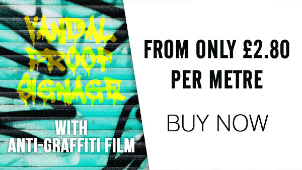 Anti-graffiti film from only £2.80 per metre