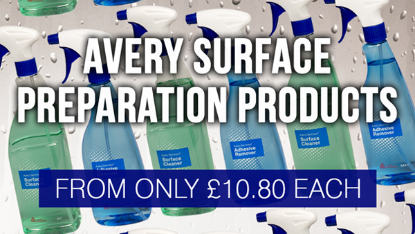 Avery surface preparation products from only £10.80 each