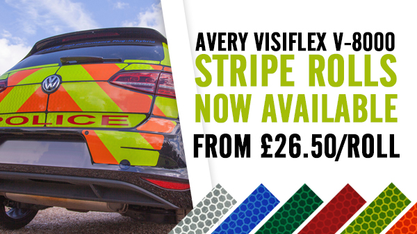 Avery Visiflex V-8000 reflective stripe rolls now available