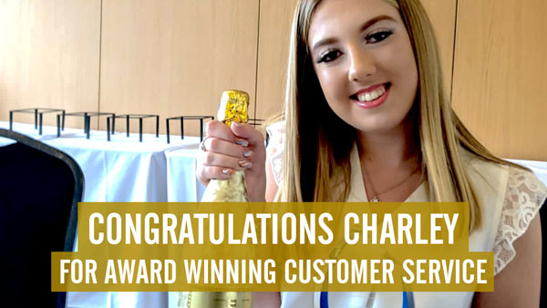 Charley wins Customer Service Award!