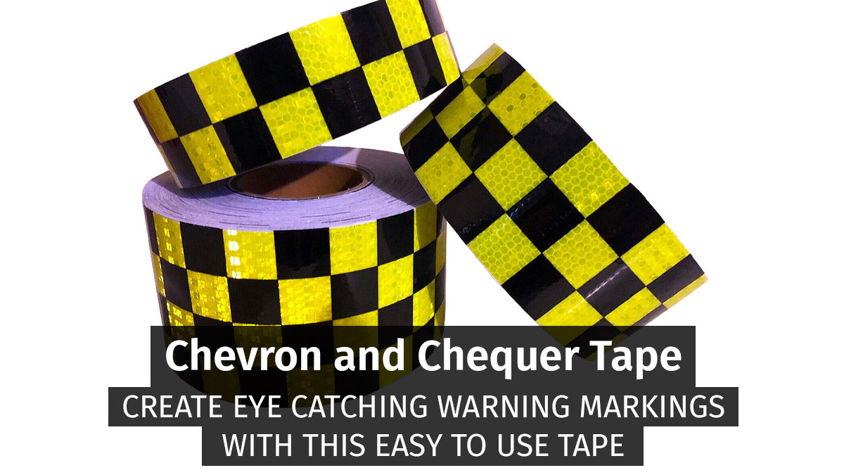 Easy to apply chevron and chequer tape