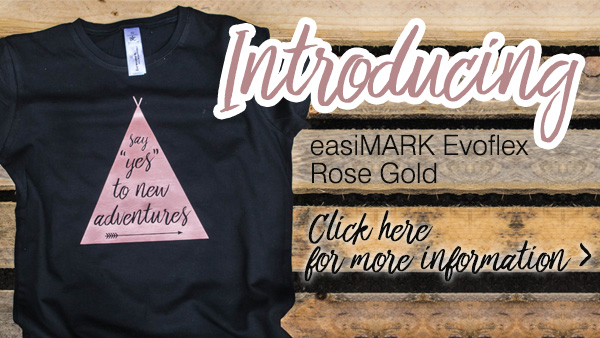 Brand New Rose Gold Garment Film from easiMARK Evoflex