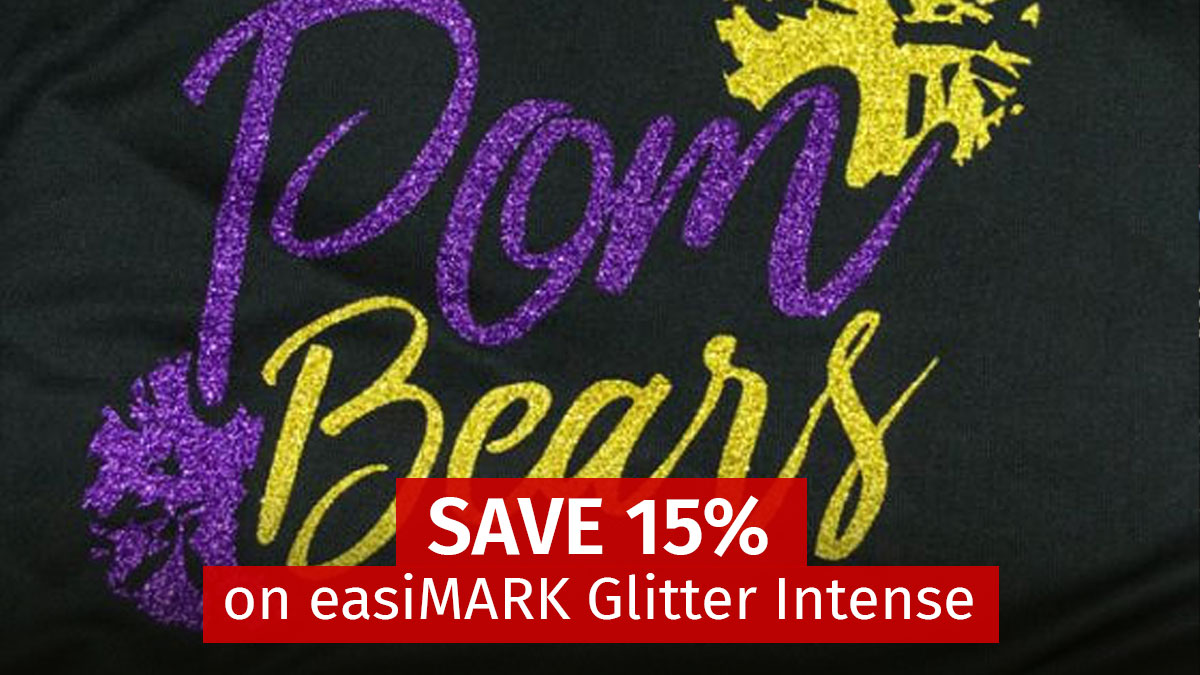 SAVE 15% on super glittery garment vinyl