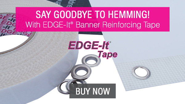 Say goodbye to banner hemming with this amazing tape