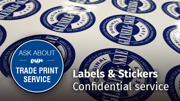 Confidential trade print service - labels and stickers