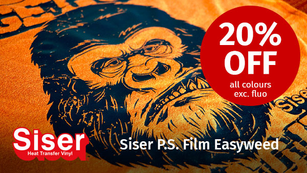 Save 20% on Siser PS Film Easyweed! Save 20% on Siser PS Film Easyweed!