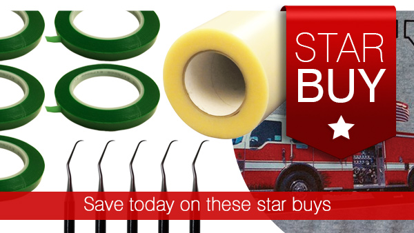 Printable transfer film, application tape and some useful tools on offer this month