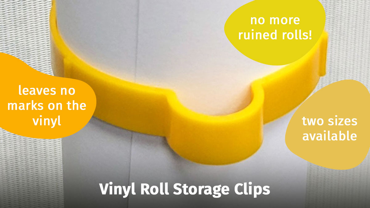 New products! Vinyl roll storage clips