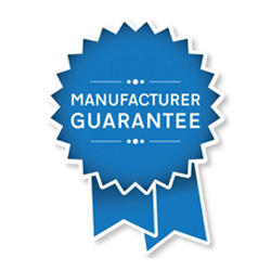 Backed by manufacturer guarantees