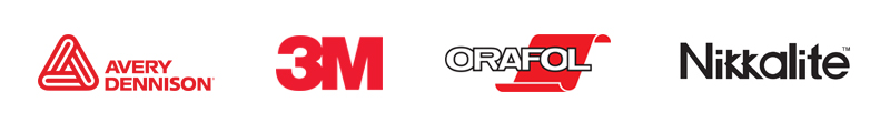 3m, avery, nikkalite and orafol logos