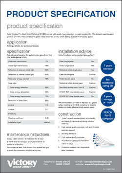 solar film spec sheet
