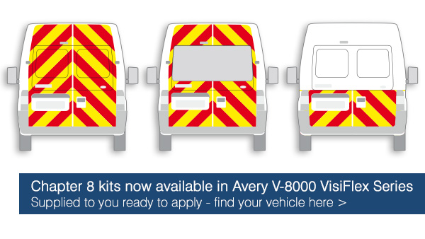 Rear chevron Chapter 8 kits now available in Avery VisiFlex V-8000