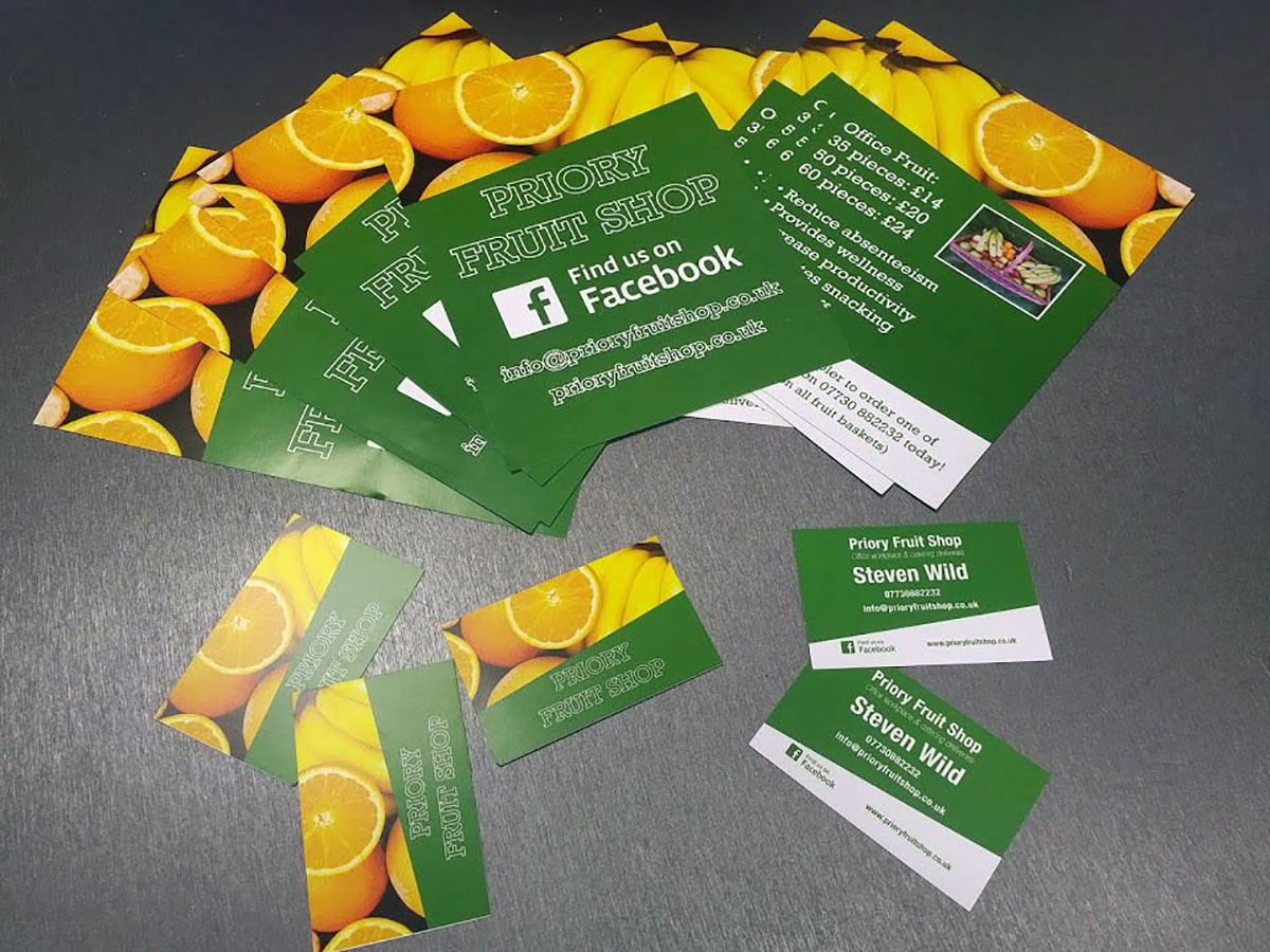 Printed leaflets and business cards Printed leaflets and business cards